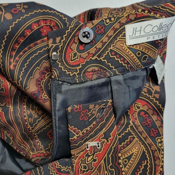 JH Collectibles Silk Paisley Blazer and Skirt Vintage 90s Suit Matching Set - Picture 13 of 15